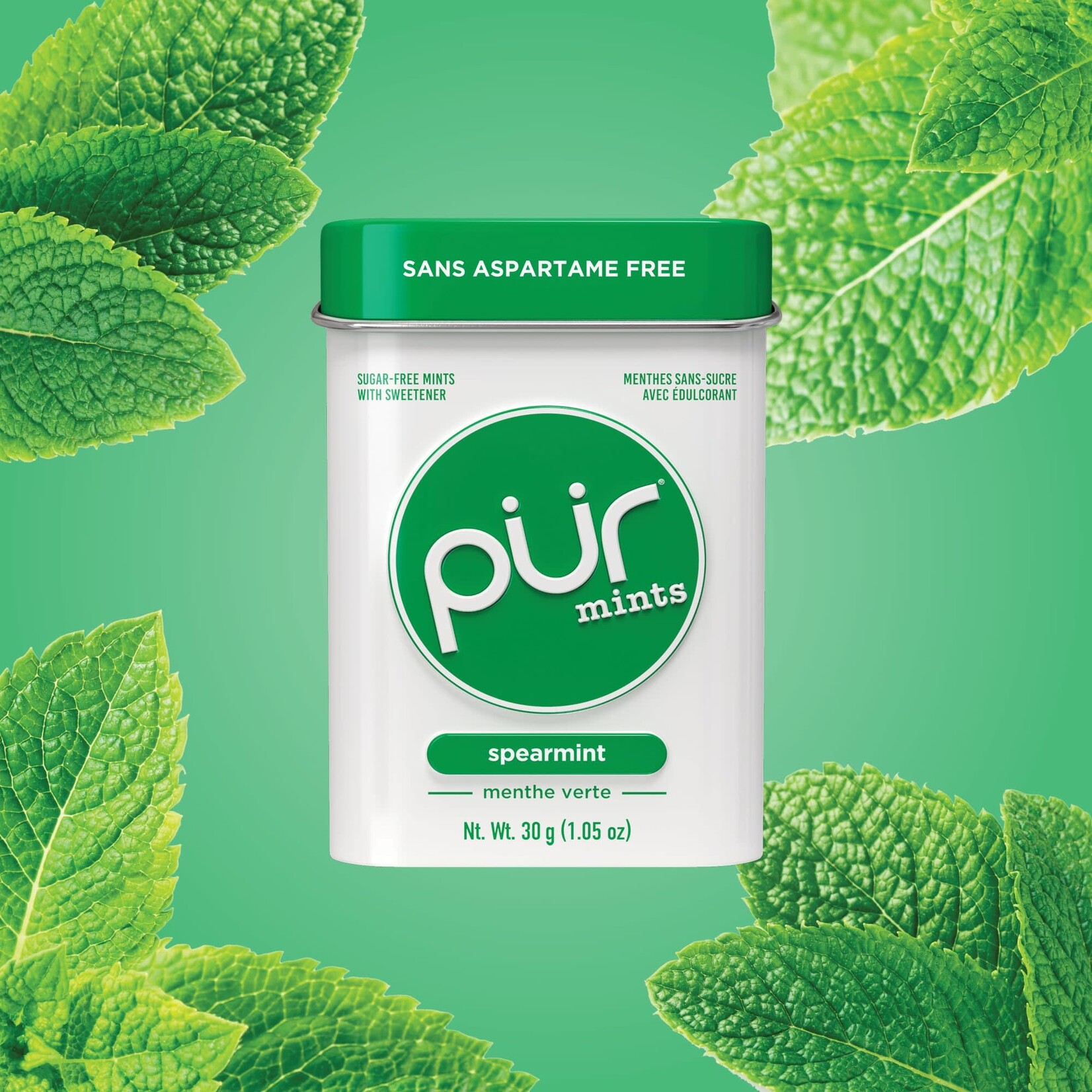PUR GUM PUR MINTS SPEARMINT TIN 30G