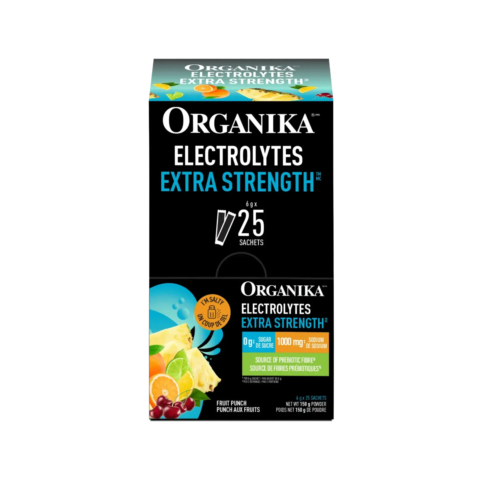 ORGANIKA ORGANIKA ELECTROLYTES EXTRA STRENGTH - FRUIT PUNCH 6G X 25