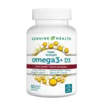 GENUINE HEALTH GENUINE HEALTH OMEGA 3 TRIPLE STRENGTH + D3 60 SOFTGELS
