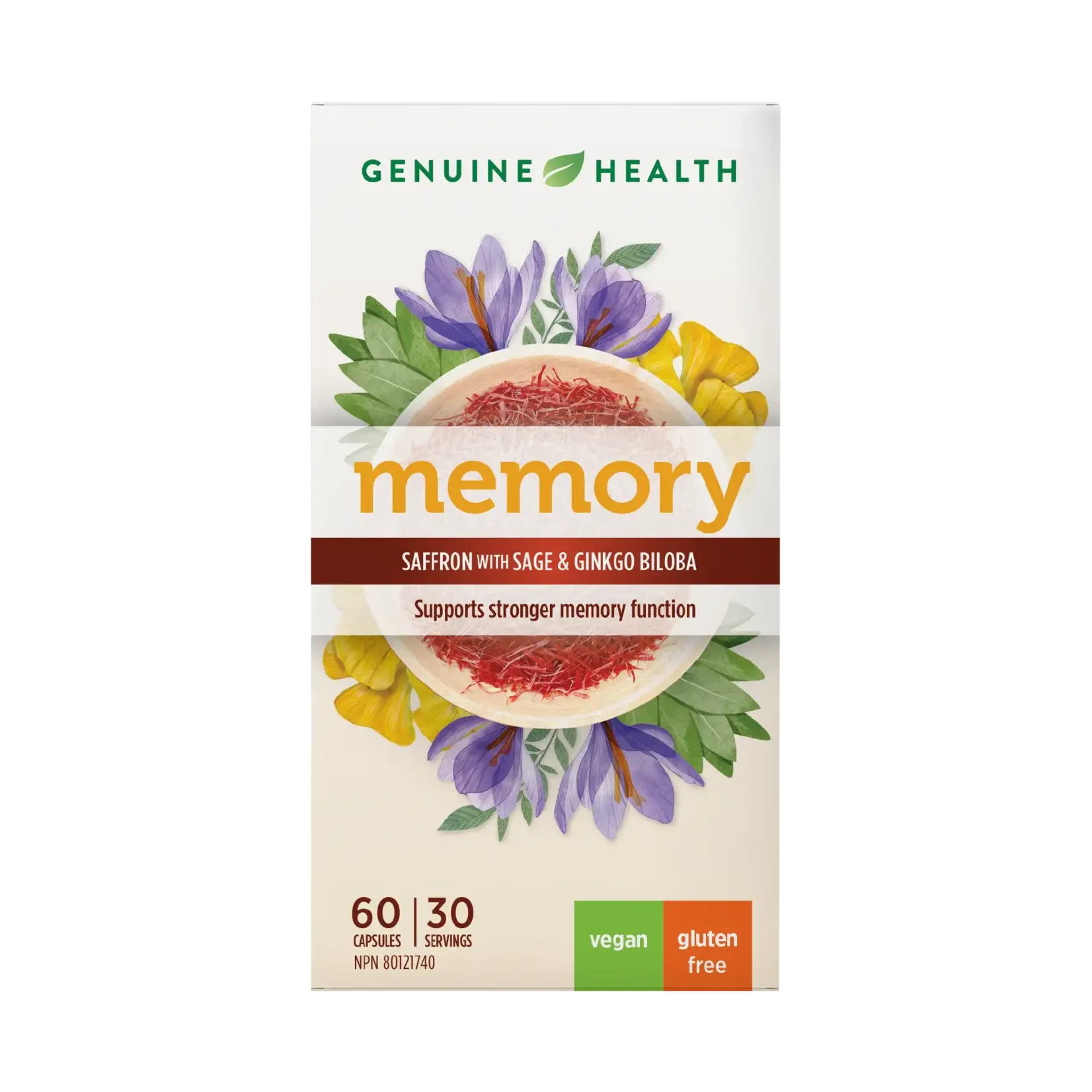 GENUINE HEALTH GENUINE HEALTH SAFFRON MEMORY 60 CAPS