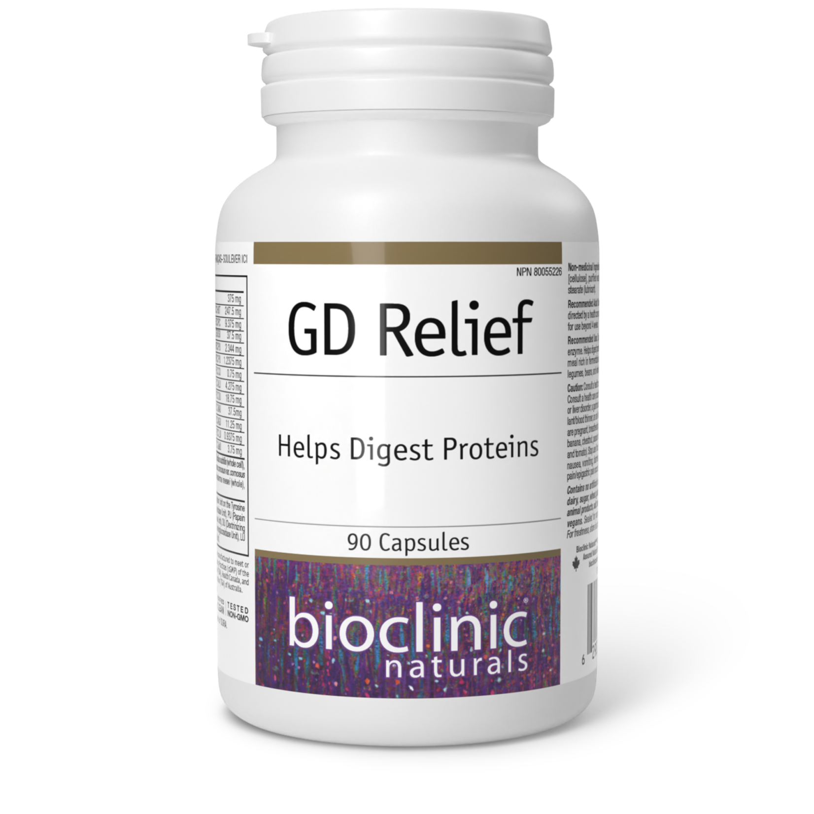 BIO CLINIC BIO CLINIC GD RELIEF DIGESTIVE ENZYMES 375mg 90 VEG CAPS