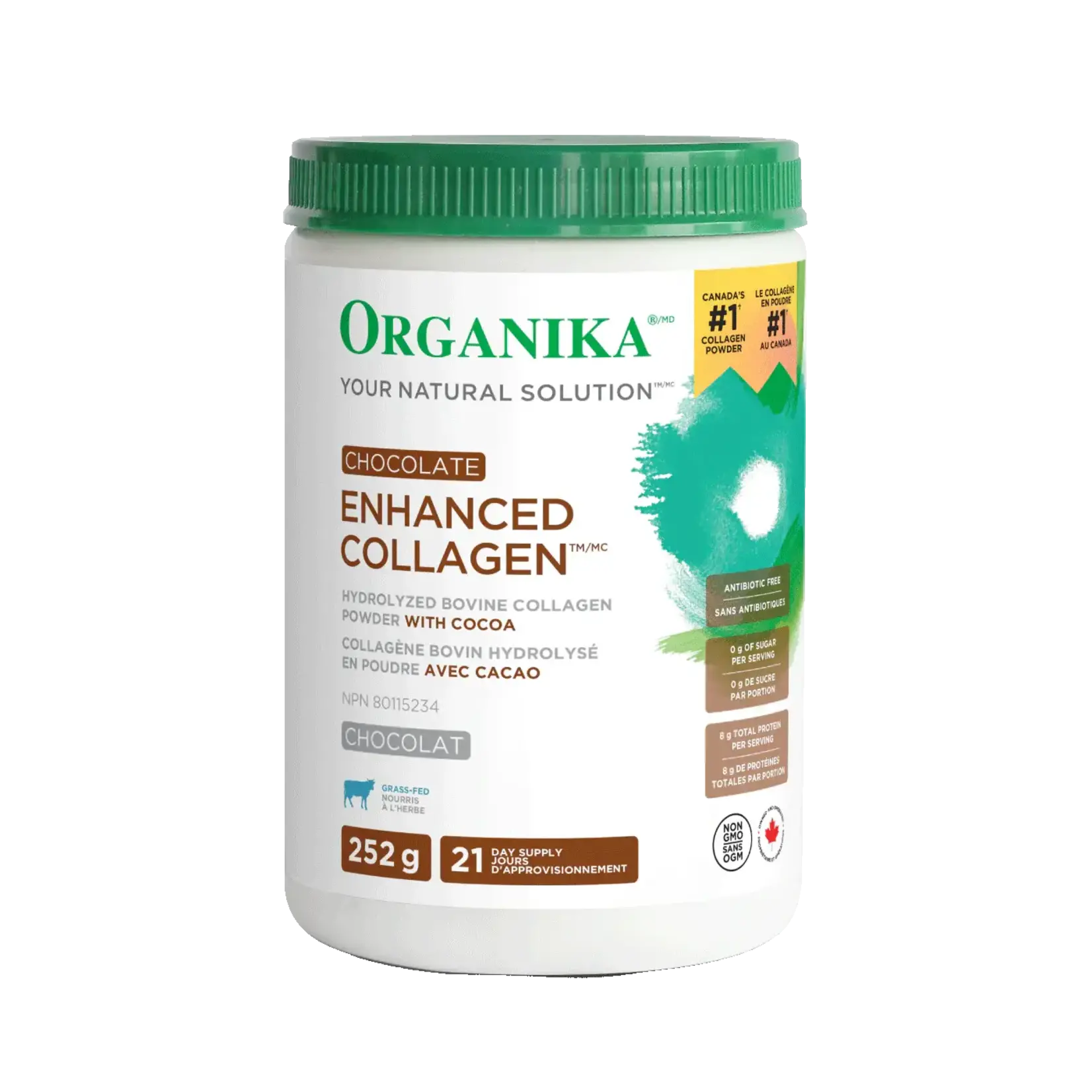 ORGANIKA ORGANIKA ENHANCED COLLAGEN CHOCOLATE 252G