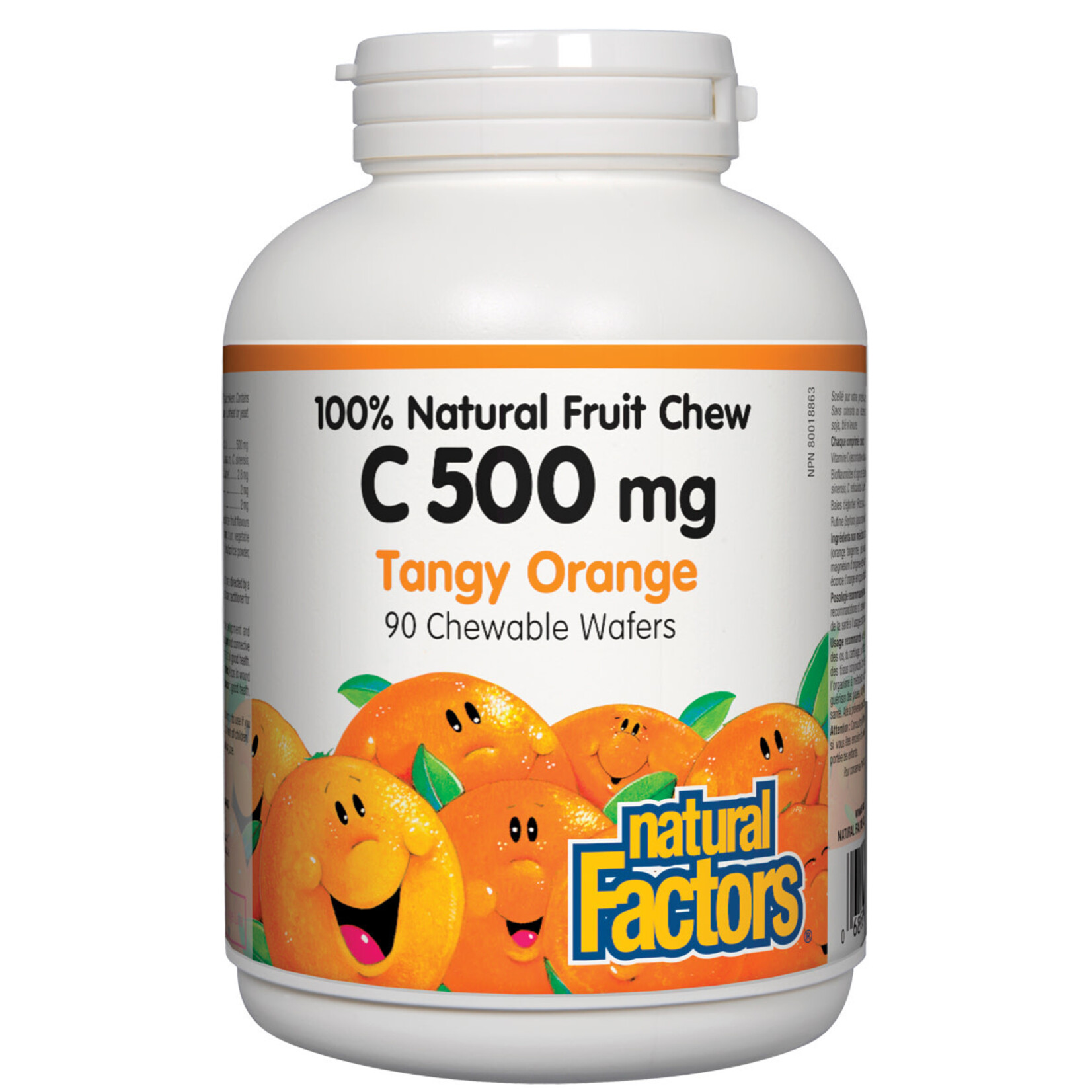 NATURAL FACTORS NATURAL FACTORS C 500MG (TANGY ORANGE) 90 CHEWABLE WAFERS
