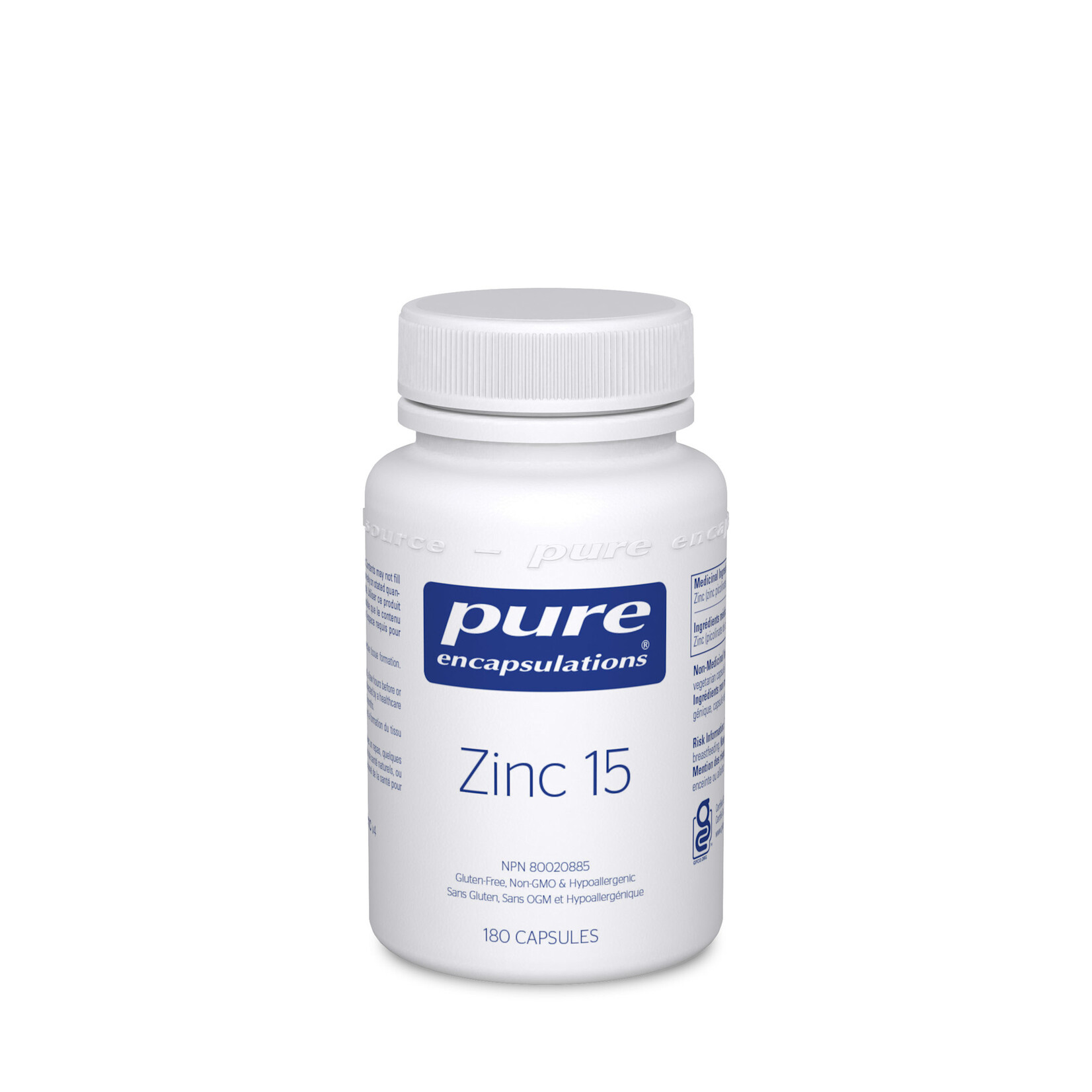 PURE ENCAPSULATIONS PURE ENCAPSULATIONS ZINC 15MG 180 VEGICAPS