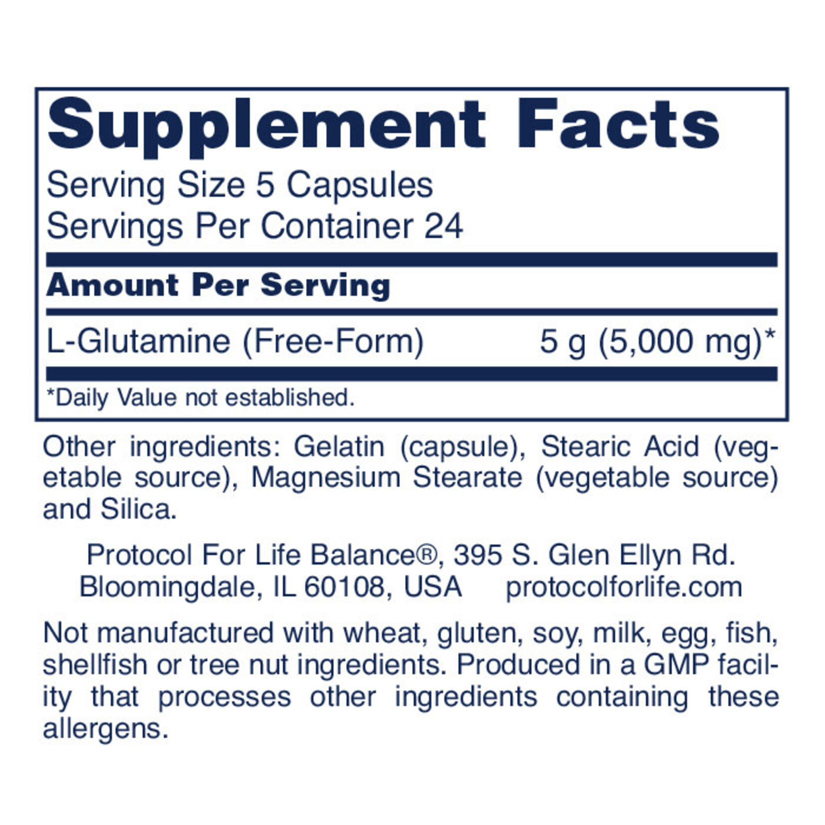 PROTOCOL PROTOCOL L-GLUTAMINE 1000MG 120 CAPS
