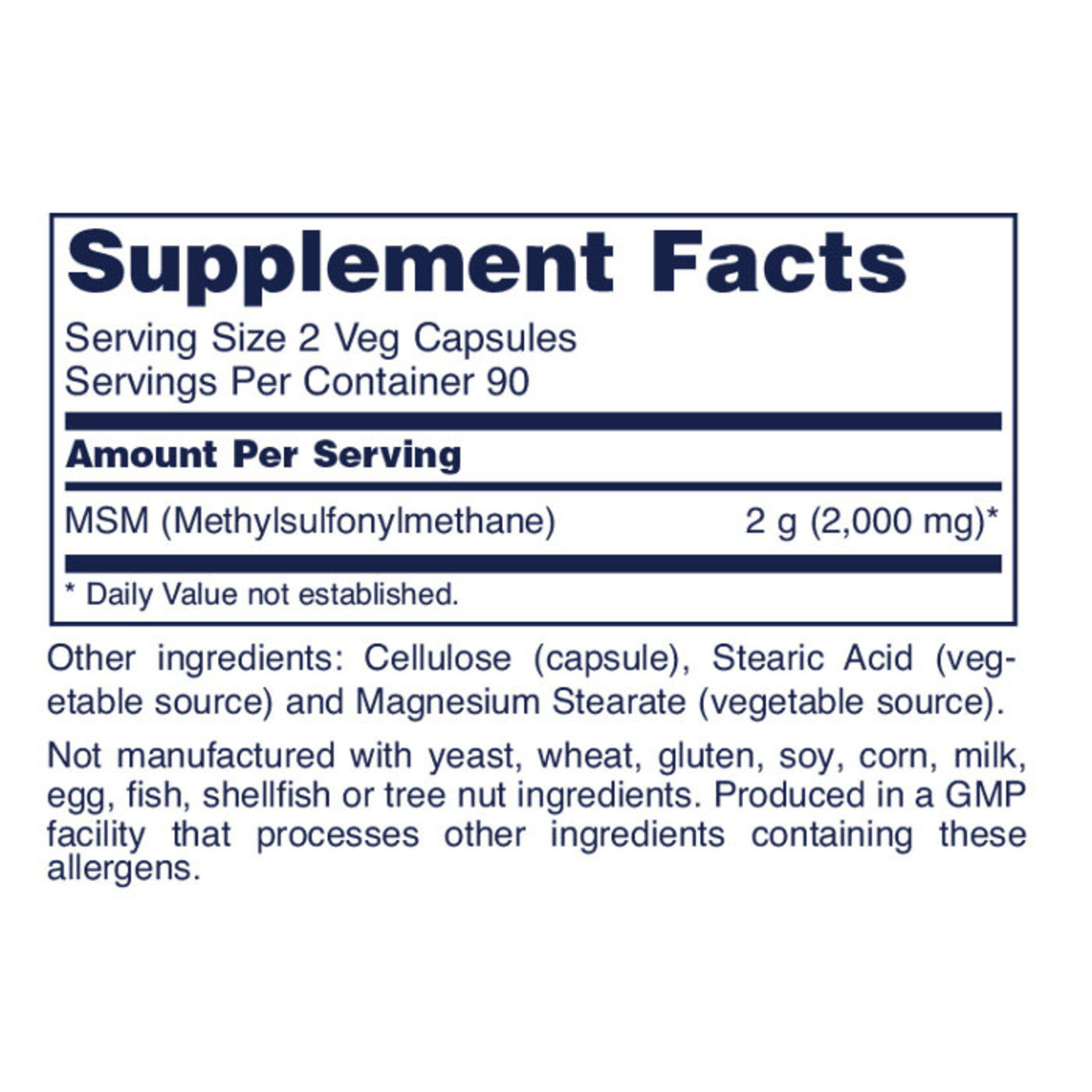 PROTOCOL PROTOCOL MSM BIO-AVAILABLE SULFUR 1000MG 180 VEGICAPS