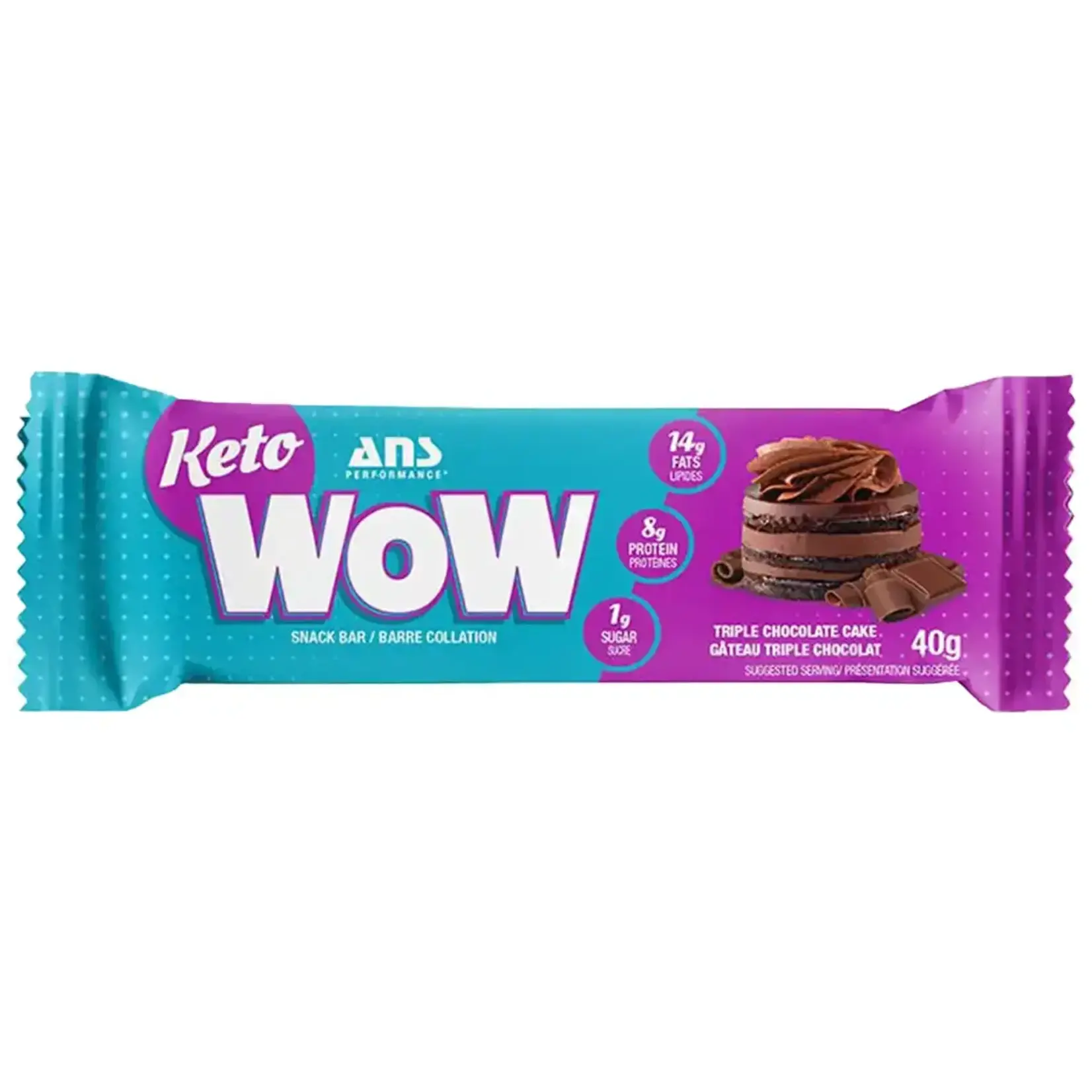 ANS PERFORMANCE ANS KETO WOW TRIPLE CHOCOLATE CAKE BAR 40G