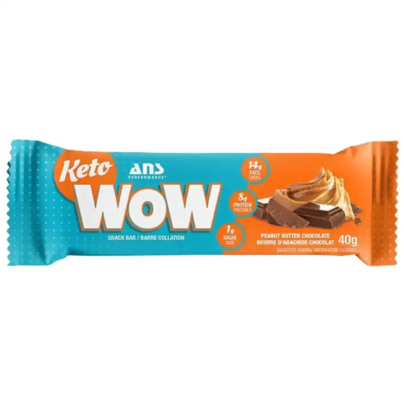 ANS PERFORMANCE ANS KETO WOW PEANUT BUTTER CHOCOLATE BAR 40G