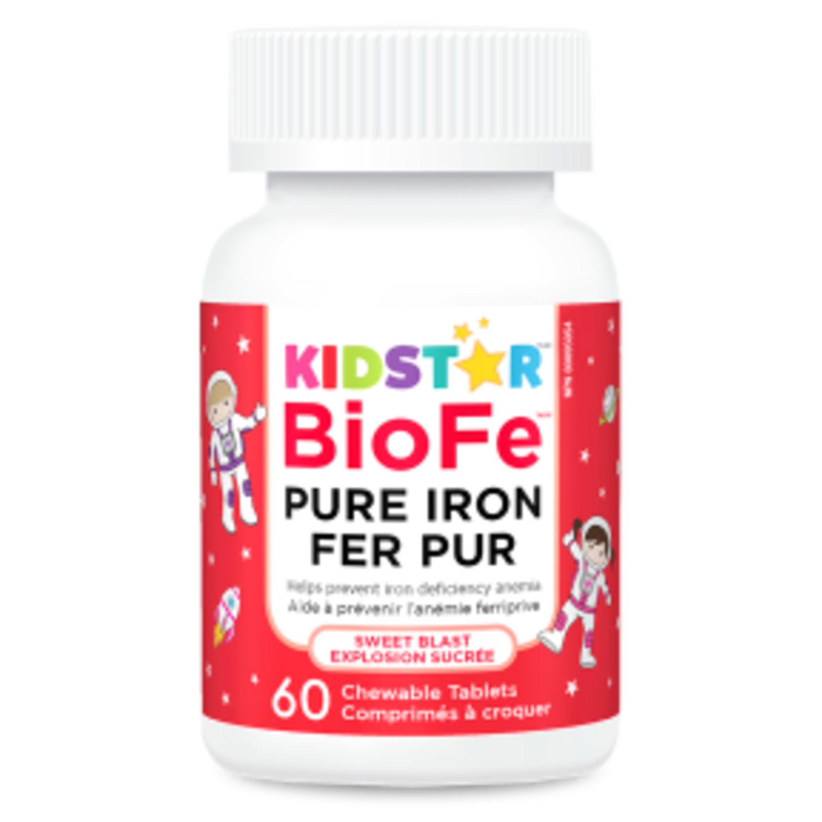 KIDSTAR KIDSTAR BIOFE PURE IRON CHEWABLE SWEET BLAST 60'S
