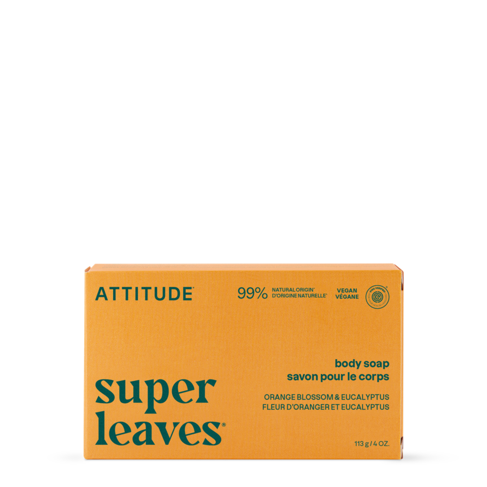 LEAVES ATTITUDE LEAVES BAR BODY SOAP ORANGE BLOSSOM & EUCALYPTUS (PREVIOUSLY ORANGE CARDAMOM) 113 g