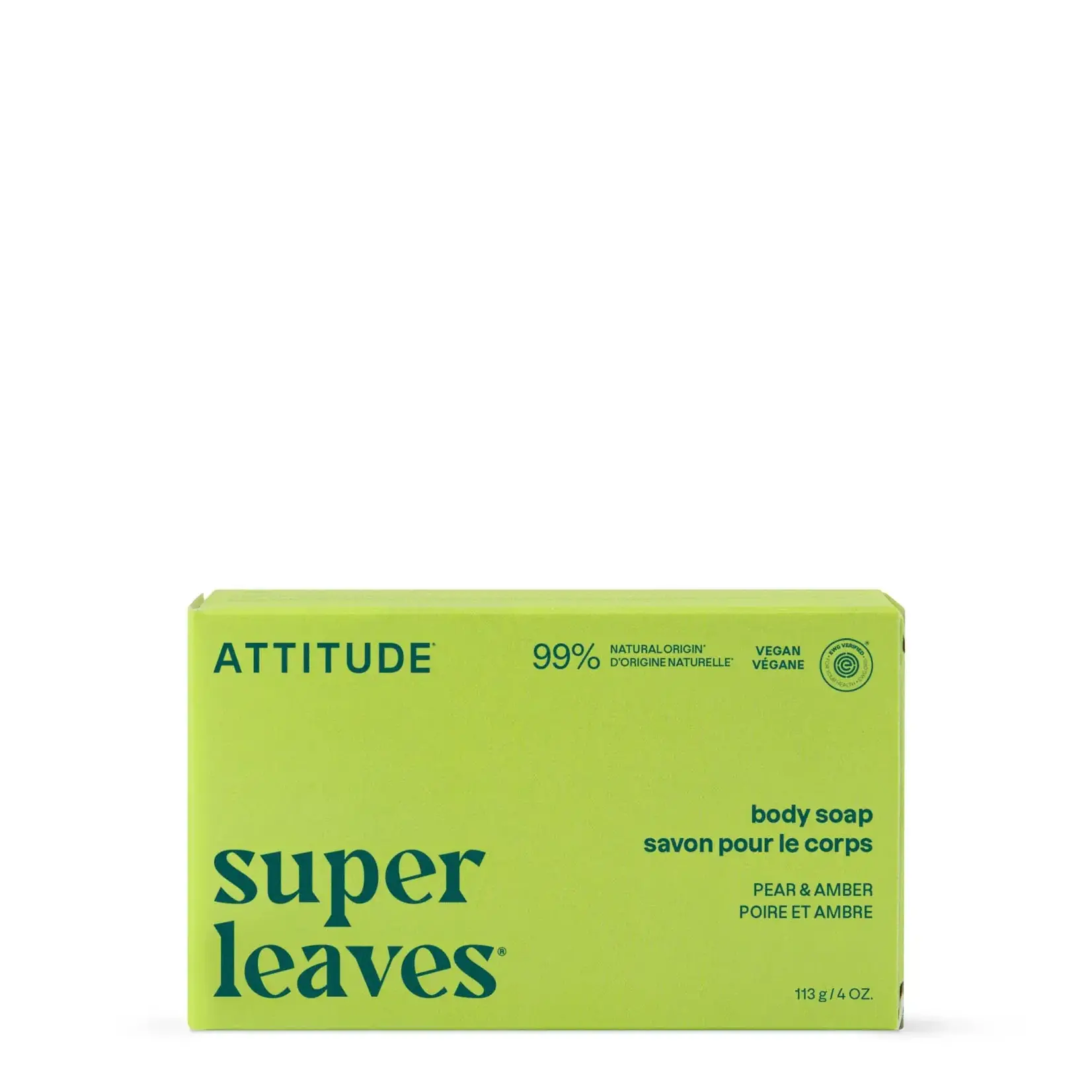 LEAVES ATTITUDE LEAVES BAR BODY SOAP PEAR & AMBER (PREVIOUSLY SANDALWOOD) 113 g