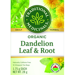 TRADITIONAL MEDICINALS TRADITIONAL MEDICINALS ORGANIC DANDELION LEAF & ROOT TEA 16 BAGS