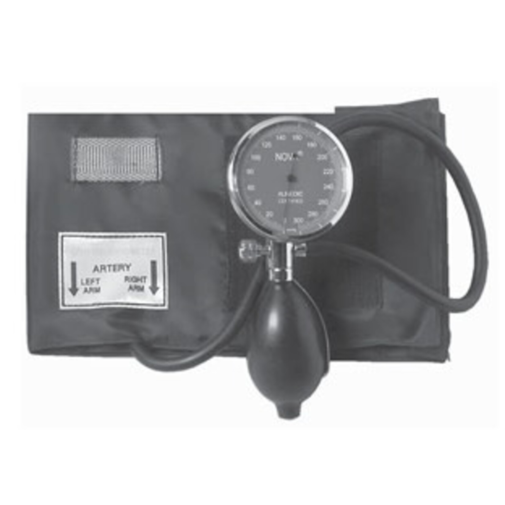 ALMEDIC ALMEDIC NOVA PALM MODEL ANEROID BLOOD PRESSURE UNIT WITH LARGE DIAL - BLUE NYLON CUFF, ADULT LARGE (14-4510)