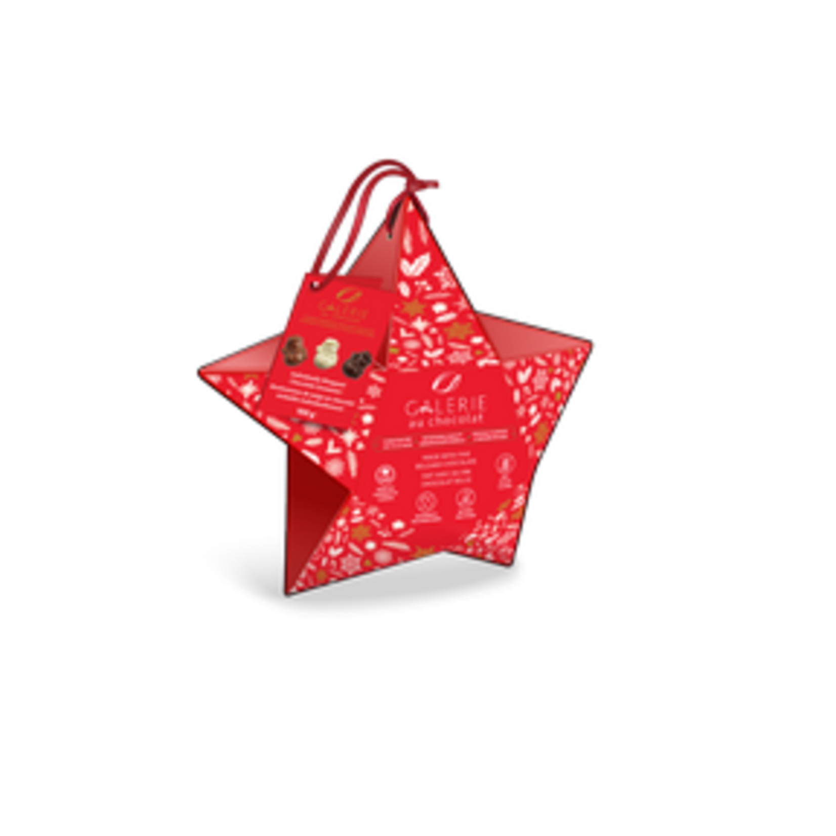 GALERIE AU CHOCOLAT GALERIE ARTISAN STAR ORNAMMENT ASSORTED CHOCOLATE 100G