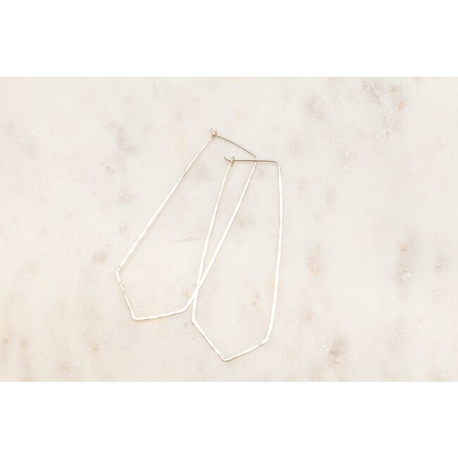 Tumbleweed Long Geode Hoops