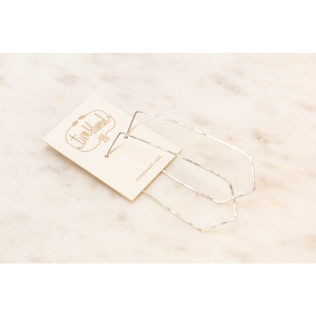 Tumbleweed Long Geode Hoops