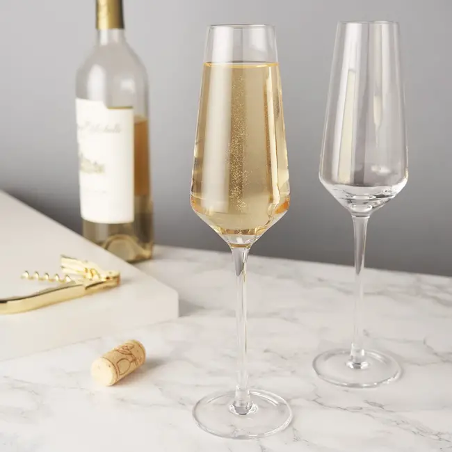 Viski Crystal Champagne Flutes (set of 2)