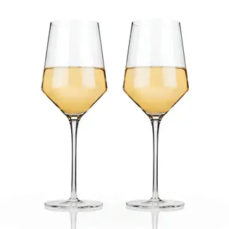 Viski Crystal Chardonnay Glasses (set of 2)