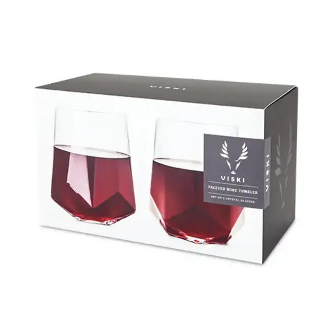 Viski Faceted Wine Tumblers (set of 2)