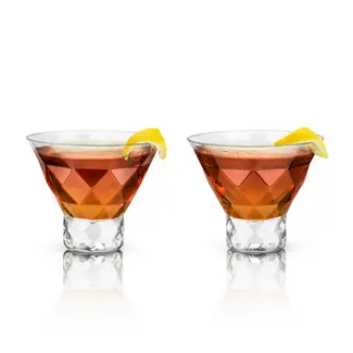 Viski Gem Crystal Martini Glasses (set of 2)