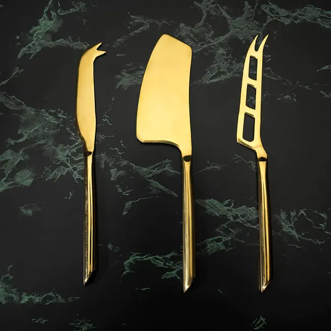 Viski Gold Plated Knife Set