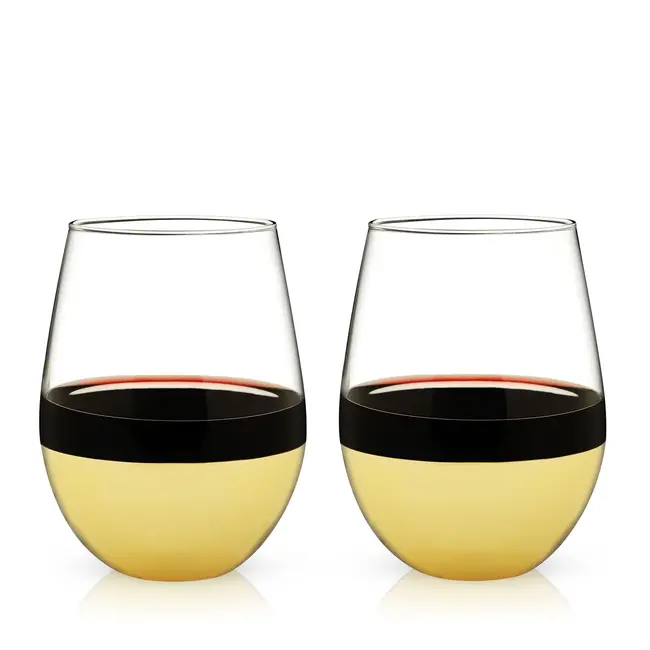 Viski Gold Dipped Wine Tumbler (Set of 2)