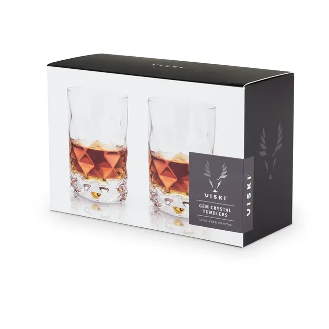 Viski Gem Crystal Tumbler (set of 2)
