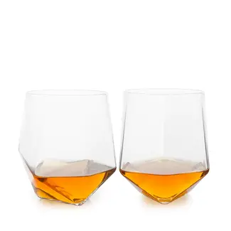 Viski Faceted Crystal Tumblers (set of 2)