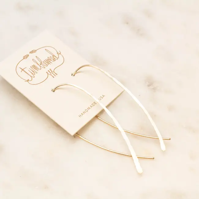 Tumbleweed Long Twist Earring