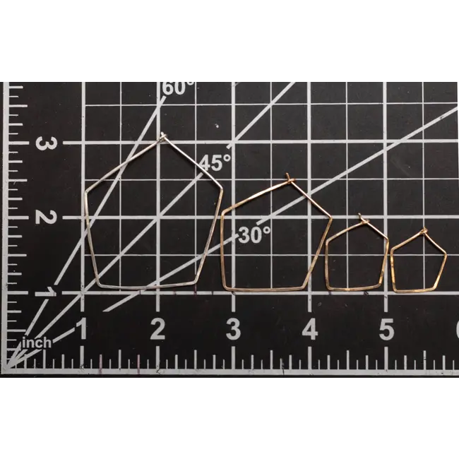 Tumbleweed Pentagon Hoop Earring