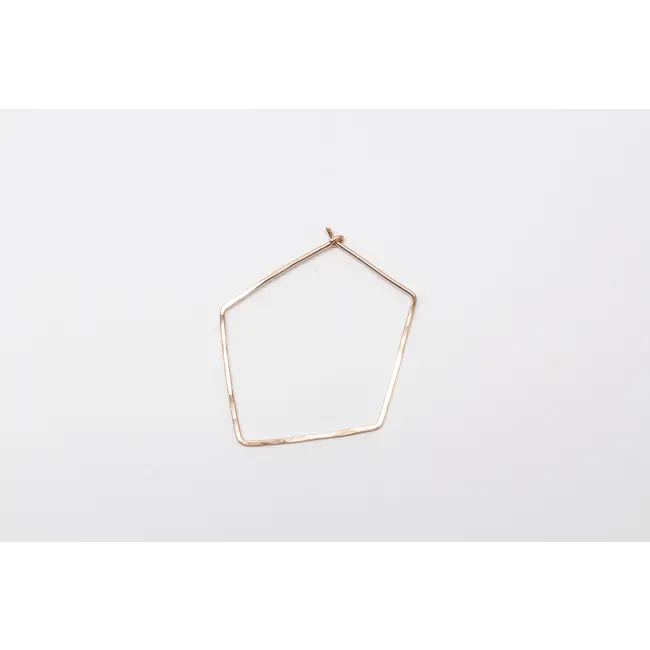 Tumbleweed Pentagon Hoop Earring