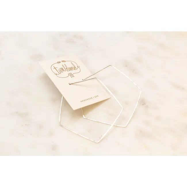 Tumbleweed Pentagon Hoop Earring