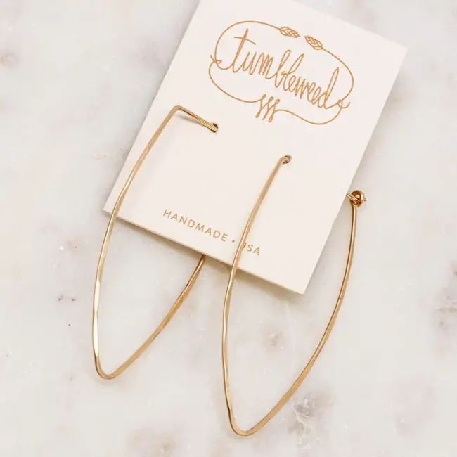 Tumbleweed Long Oval Earrings