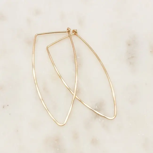 Tumbleweed Long Oval Earrings
