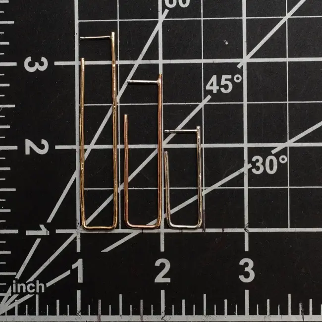 Tumbleweed Rectangle Stud Hoops