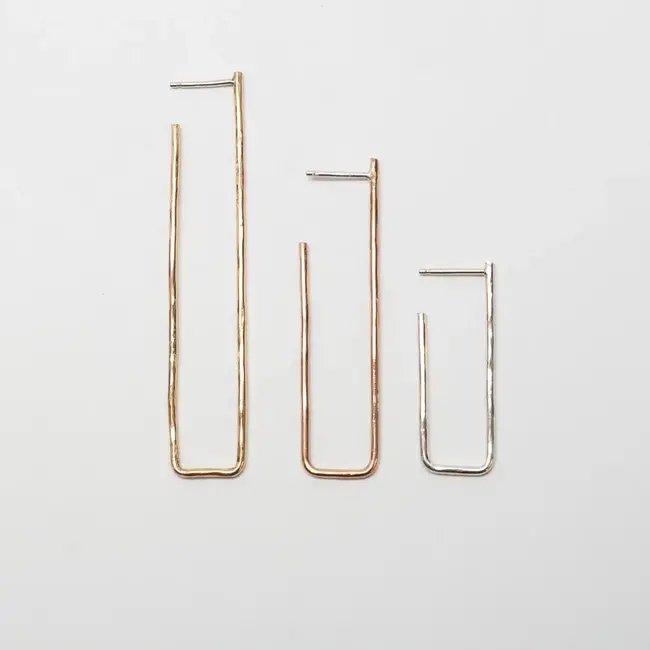 Tumbleweed Rectangle Stud Hoops