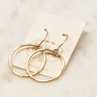 Tumbleweed Wide Hammered Hoops