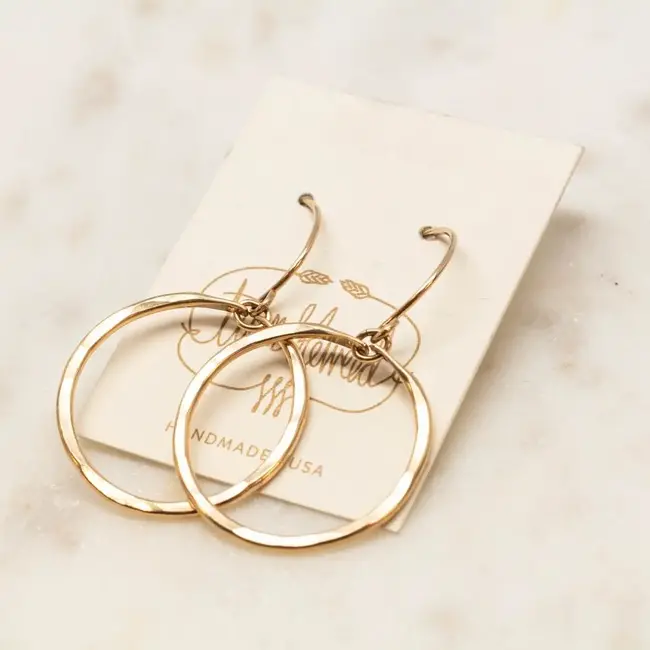 Tumbleweed Wide Hammered Hoops