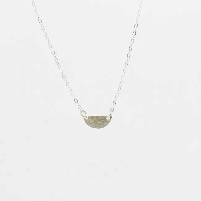 Tumbleweed Half Hammered Disc Necklace