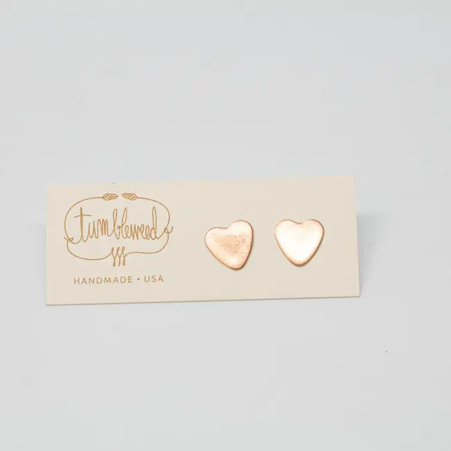 Tumbleweed Heart Studs
