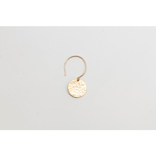 Tumbleweed Single Hammered Disc Earring