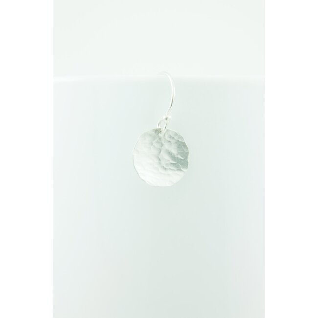Tumbleweed Single Hammered Disc Earring