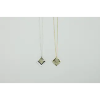 Tumbleweed Triple Stacked Square Necklace