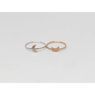 Tumbleweed Crescent Moon Rings