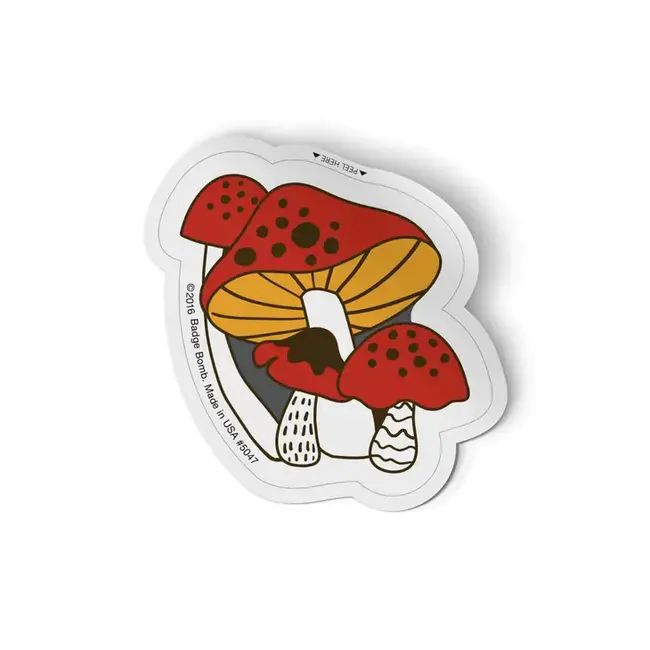 Badge Bomb Mushroom Sticker