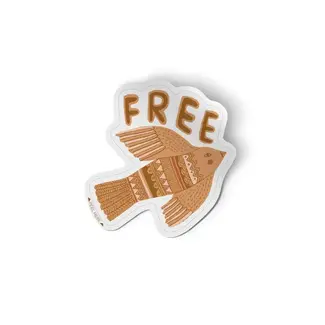 Badge Bomb Free Bird Sticker