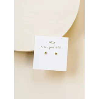 JaxKelly Tiny Ball Trio Stud- Gold