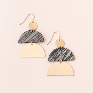 Scout Stone Half Moon Earrings