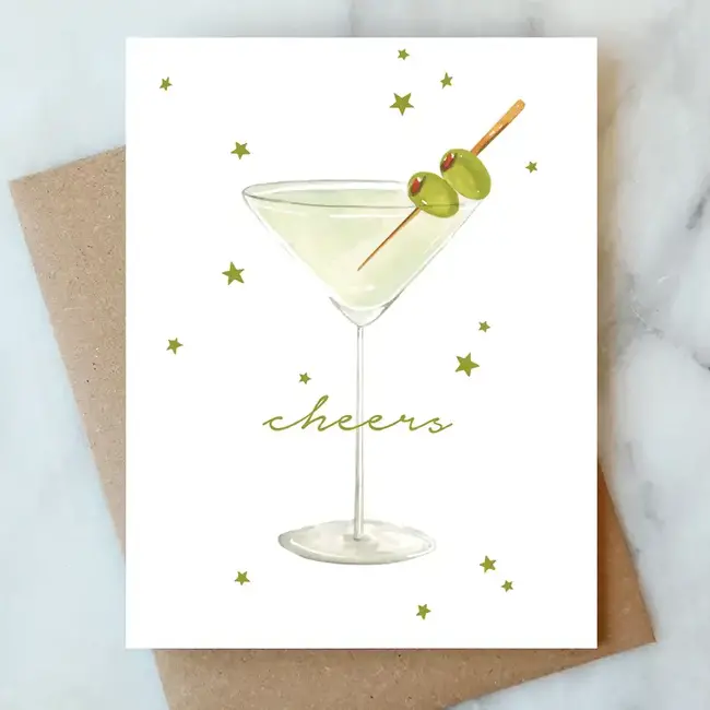 Abigail Jayne Design Martini Cheers Card