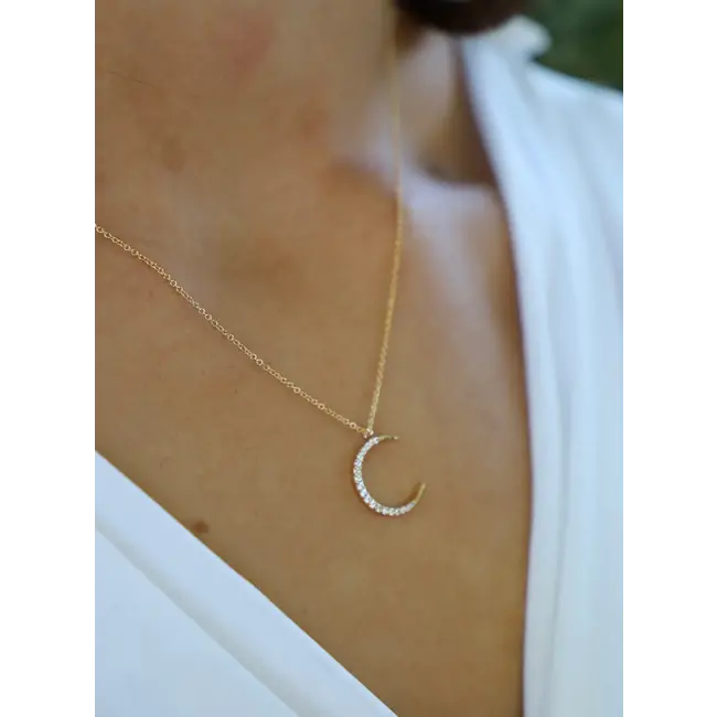 Katie Waltman CZ Crescent Necklace